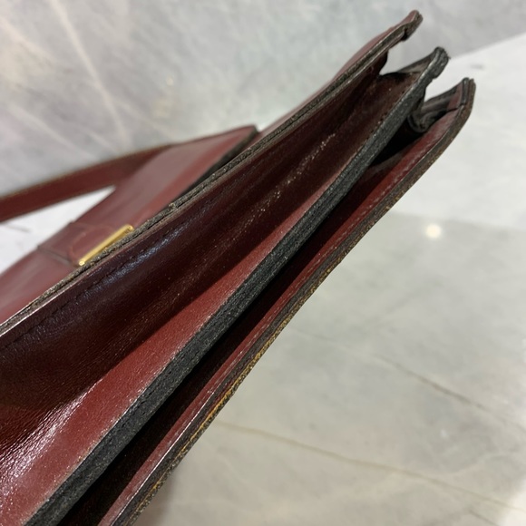 Vintage Leather oxblood unisex cross body bag - Picture 6 of 9